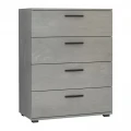 Συρταριέρα Velika Megapap χρώμα γκρι σκυροδέματος 73x44x96εκ.