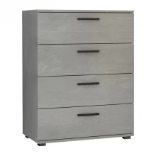 Συρταριέρα Velika Megapap χρώμα γκρι σκυροδέματος 73x44x96εκ.