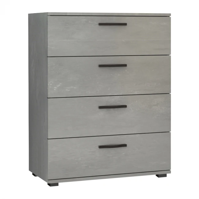 Συρταριέρα Velika Megapap χρώμα γκρι σκυροδέματος 73x44x96εκ.