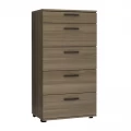 Συρταριέρα Helia Megapap χρώμα καρυδί 60x44x108εκ.