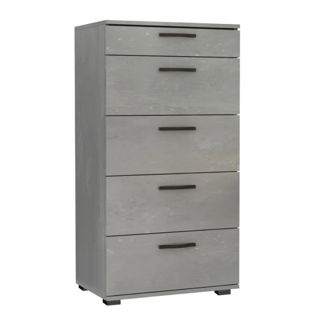 Συρταριέρα Helia Megapap χρώμα γκρι σκυροδέματος 60x44x108εκ.