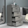 Συρταριέρα Helia Megapap χρώμα γκρι σκυροδέματος 60x44x108εκ.