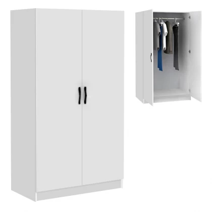 Ντουλάπα ρούχων Victoria Megapap δίφυλλη χρώμα λευκό 100x60x181εκ. Ντουλάπα ρούχων Victoria Megapap δίφυλλη χρώμα λευκό 100x60x181εκ.