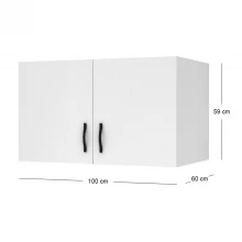 Πατάρι ντουλάπας Victoria Megapap δίφυλλο χρώμα λευκό 100x60x59εκ.