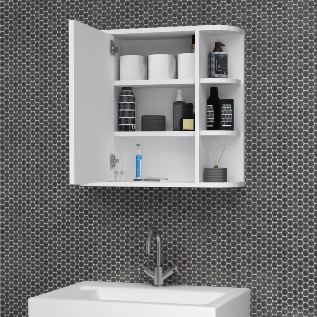 Καθρέπτης μπάνιου Diro Μegapap χρώμα λευκό 65x17,5x60εκ.