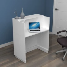 Γραφείο υποδοχής - reception Gemini Megapap χρώμα λευκό 90x50x110εκ.
