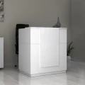 Γραφείο υποδοχής - reception Gemini Megapap χρώμα λευκό 100x70x110εκ.