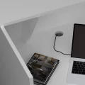 Γραφείο υποδοχής - reception Gemini Megapap χρώμα λευκό 100x70x110εκ.