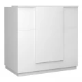 Γραφείο υποδοχής - reception Gemini Megapap χρώμα λευκό 120x70x110εκ.