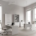 Γραφείο επαγγελματικό Venturo Megapap χρώμα λευκό 150x80x75εκ.