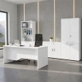 Γραφείο επαγγελματικό Venturo Megapap χρώμα λευκό 150x80x75εκ.