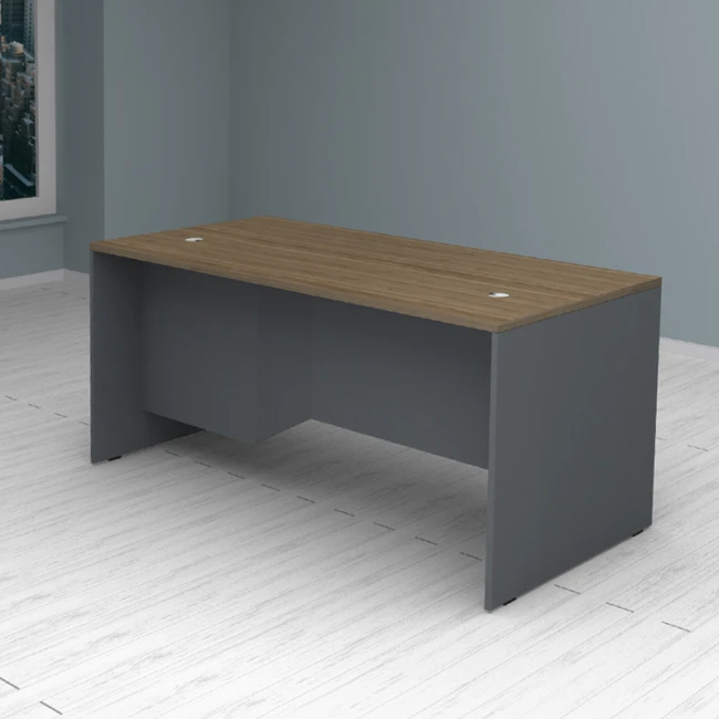 Γραφείο επαγγελματικό Venturo Megapap χρώμα ανθρακί - καρυδί 180x80x75εκ.