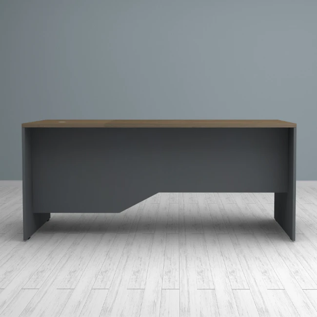 Γραφείο επαγγελματικό Venturo Megapap χρώμα ανθρακί - καρυδί 180x80x75εκ.