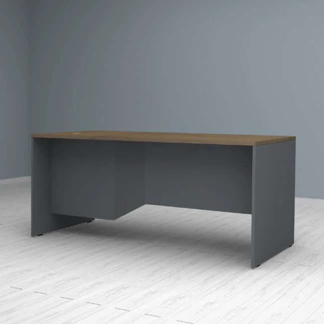 Γραφείο επαγγελματικό Venturo Megapap χρώμα ανθρακί - καρυδί 180x80x75εκ.