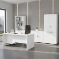 Γραφείο επαγγελματικό Venturo Megapap χρώμα λευκό 180x80x75εκ.