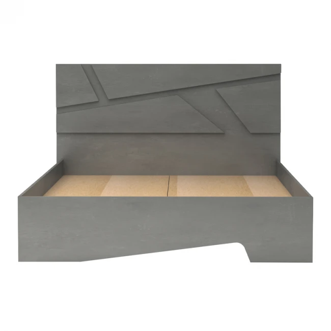 Κρεβάτι Efes Megapap χρώμα γκρι σκυροδέματος 160x200εκ.