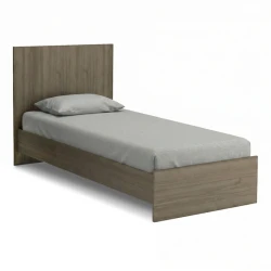 Κρεβάτι Troy Megapap χρώμα καρυδί 100x200εκ.