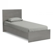 Κρεβάτι Troy Megapap χρώμα γκρι σκυροδέματος 100x200εκ.