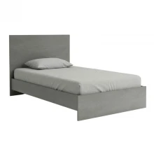 Κρεβάτι Troy Megapap χρώμα γκρι σκυροδέματος 120x200εκ.