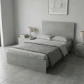Κρεβάτι Troy Megapap χρώμα γκρι σκυροδέματος 120x200εκ.