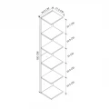 Βιβλιοθήκη - Ραφιέρα τοίχου Silver Megapap χρώμα λευκό 34,6x31,5x180εκ.