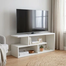 Έπιπλο τηλεόρασης Forever Megapap χρώμα λευκό 100x30x40cm.