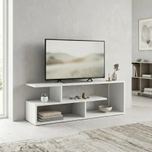Έπιπλο τηλεόρασης Forever Megapap χρώμα λευκό 120x30x40cm.