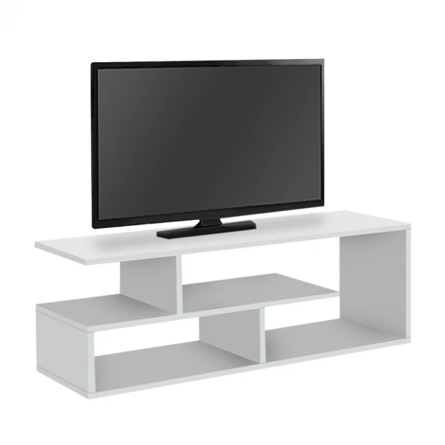 Έπιπλο τηλεόρασης Forever Megapap χρώμα λευκό 120x30x40cm.