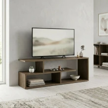 Έπιπλο τηλεόρασης Forever Megapap χρώμα καρυδί 120x30x40cm.
