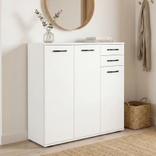 Παπουτσοθήκη - Ντουλάπι Infinity Megapap χρώμα λευκό 108x35x108εκ.