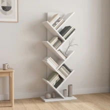Βιβλιοθήκη Maxy Megapap χρώμα λευκό 45x26,4x120εκ.