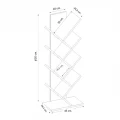 Βιβλιοθήκη Maxy Megapap χρώμα λευκό 45x26,4x120εκ.