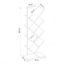 Βιβλιοθήκη Maxy Megapap χρώμα λευκό 45x26,4x120εκ.