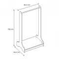Έπιπλο εισόδου Glimer Megapap χρώμα φυσικό οξιάς 88,2x34,6x128εκ.