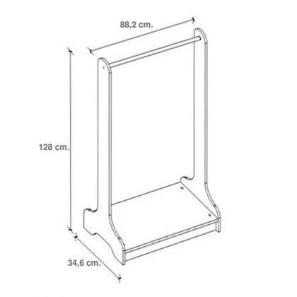 Έπιπλο εισόδου Glimer Megapap χρώμα φυσικό οξιάς 88,2x34,6x128εκ.