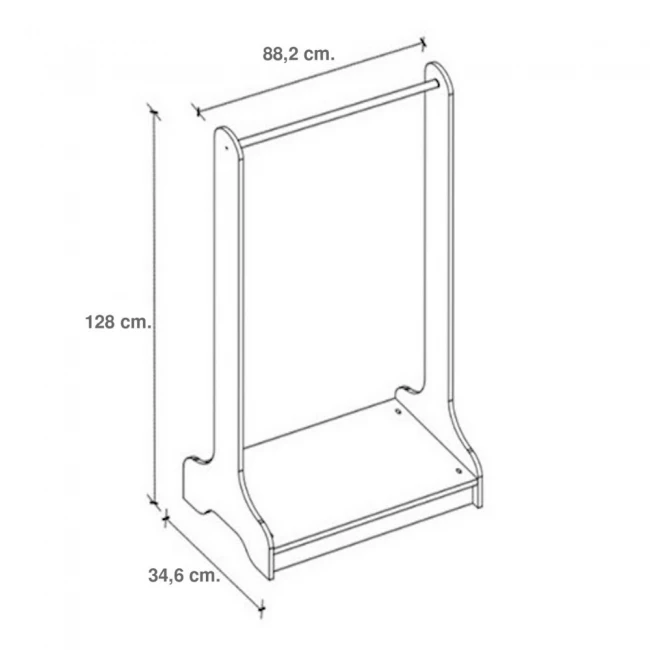 Έπιπλο εισόδου Glimer Megapap χρώμα φυσικό οξιάς 88,2x34,6x128εκ.