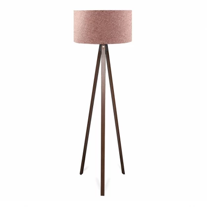 Φωτιστικό δαπέδου Rosling Megapap Mdf/ύφασμα Pvc χρώμα καρυδί - dusty rose 38x38x140εκ. Φωτιστικό δαπέδου Rosling Megapap Mdf/ύφασμα Pvc χρώμα καρυδί - dusty rose 38x38x140εκ.