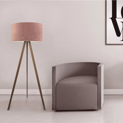 Φωτιστικό δαπέδου Rosling Megapap Mdf/ύφασμα Pvc χρώμα καρυδί - dusty rose 38x38x140εκ. Φωτιστικό δαπέδου Rosling Megapap Mdf/ύφασμα Pvc χρώμα καρυδί - dusty rose 38x38x140εκ.