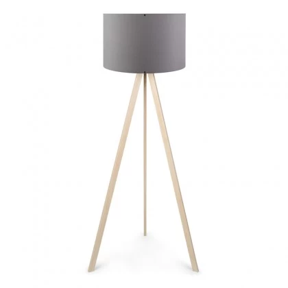 Φωτιστικό δαπέδου Rosling Megapap Mdf/ύφασμα Pvc χρώμα φυσικό/ανθρακί 38x21x140εκ. Φωτιστικό δαπέδου Rosling Megapap Mdf/ύφασμα Pvc χρώμα φυσικό/ανθρακί 38x21x140εκ.