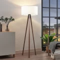 Φωτιστικό δαπέδου Rosling Megapap Mdf/ύφασμα Pvc χρώμα καρυδί - λευκό 38x38x140εκ. Φωτιστικό δαπέδου Rosling Megapap Mdf/ύφασμα Pvc χρώμα καρυδί - λευκό 38x38x140εκ.