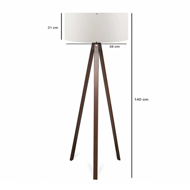 Φωτιστικό δαπέδου Rosling Megapap Mdf/ύφασμα Pvc χρώμα καρυδί - λευκό 38x38x140εκ. Φωτιστικό δαπέδου Rosling Megapap Mdf/ύφασμα Pvc χρώμα καρυδί - λευκό 38x38x140εκ.