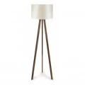 Φωτιστικό δαπέδου Rosling Megapap Mdf/ύφασμα Pvc χρώμα καρυδί/μπεζ 38x21x140εκ.