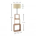 Φωτιστικό δαπέδου Claude Megapap Mdf/fabric Pvc χρώμα καφέ/μπεζ 37x20x140εκ.