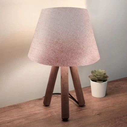 Φωτιστικό επιτραπέζιο Lander Megapap ύφασμα Pvc/ξύλο χρώμα ροζ/καφέ 22x14x32εκ. Φωτιστικό επιτραπέζιο Lander Megapap ύφασμα Pvc/ξύλο χρώμα ροζ/καφέ 22x14x32εκ.