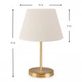 Φωτιστικό επιτραπέζιο Rosenthal Megapap ύφασμα Pvc χρώμα κρεμ/χρυσό 22x17x37εκ.