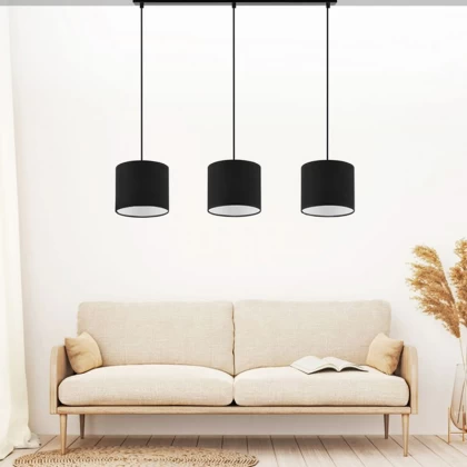 Φωτιστικό οροφής Morris Megapap E27 υφασμάτινο τρίφωτο χρώμα μαύρο 55x15x70εκ. Φωτιστικό οροφής Morris Megapap E27 υφασμάτινο τρίφωτο χρώμα μαύρο 55x15x70εκ.