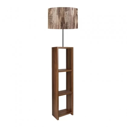 Φωτιστικό δαπέδου Launo Megapap υφασμάτινο Pvc/MDF χρώμα καφέ/καρυδί 38x38x150εκ. Φωτιστικό δαπέδου Launo Megapap υφασμάτινο Pvc/MDF χρώμα καφέ/καρυδί 38x38x150εκ.