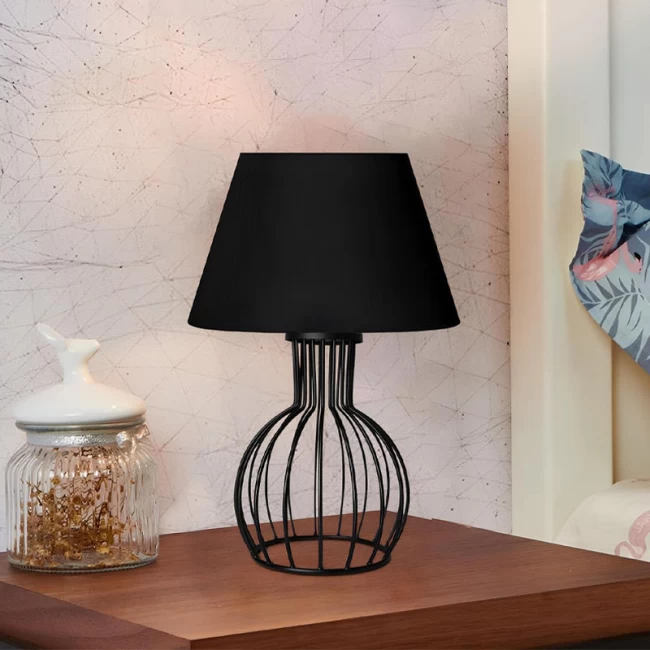 Φωτιστικό επιτραπέζιο Magnolia Megapap E27 υφασμάτινο - μεταλλικό χρώμα μαύρο Φ22x36εκ. Φωτιστικό επιτραπέζιο Magnolia Megapap E27 υφασμάτινο - μεταλλικό χρώμα μαύρο Φ22x36εκ.