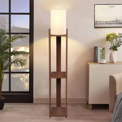Φωτιστικό δαπέδου Verma I Megapap E27 Mdf/ύφασμα Pvc χρώμα καρυδί - κρεμ 18,5x18,5x142εκ. Φωτιστικό δαπέδου Verma I Megapap E27 Mdf/ύφασμα Pvc χρώμα καρυδί - κρεμ 18,5x18,5x142εκ.