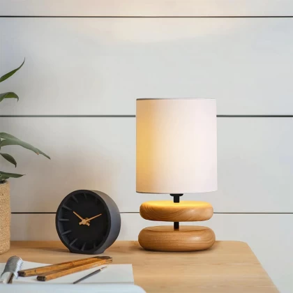 Φωτιστικό επιτραπέζιο Lucia Megapap E14 ξύλινο - ύφασμα Pvc χρώμα φυσικό - κρεμ Ø15x35εκ. Φωτιστικό επιτραπέζιο Lucia Megapap E14 ξύλινο - ύφασμα Pvc χρώμα φυσικό - κρεμ Ø15x35εκ.